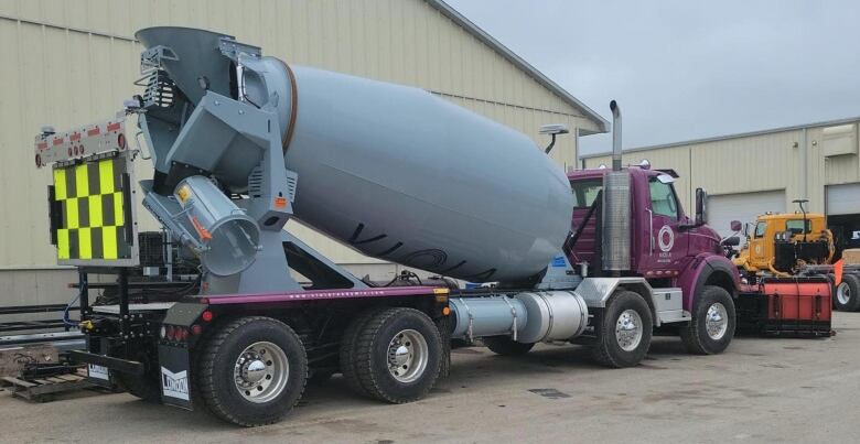 The concrete truck pictured above is from Viola, a major asphalt company that's headquartered in Markham. Corporate records obtained by CBC Toronto show Viola and Infrastructure Management, one of the companies that won snow-clearing contracts with the city, are linked. Even if the companies weren't linked, the winning companies are allowed to subcontract out 25 per cent of the work. City staff did not dispute the plow in the image, obtained by CBC Toronto from an industry source, could be used. 