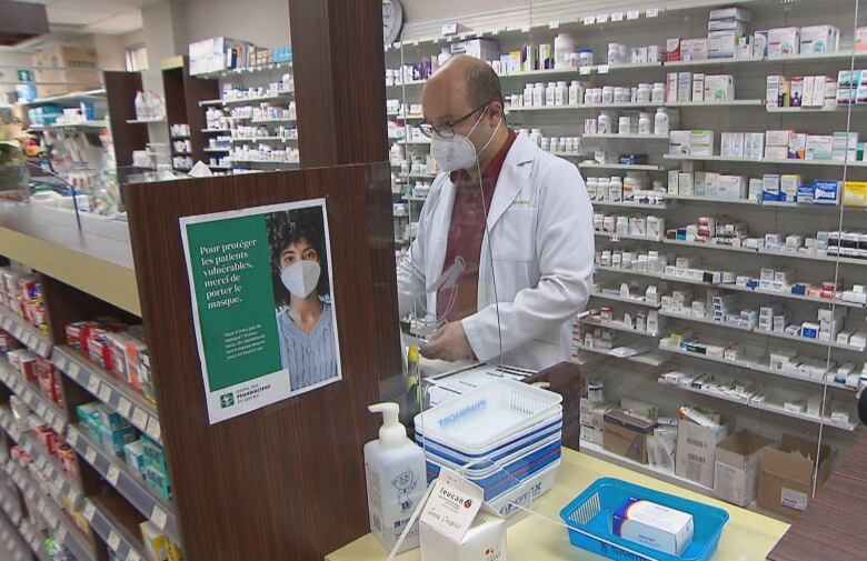 Montreal pharmacist Daron Basmadjian works. 