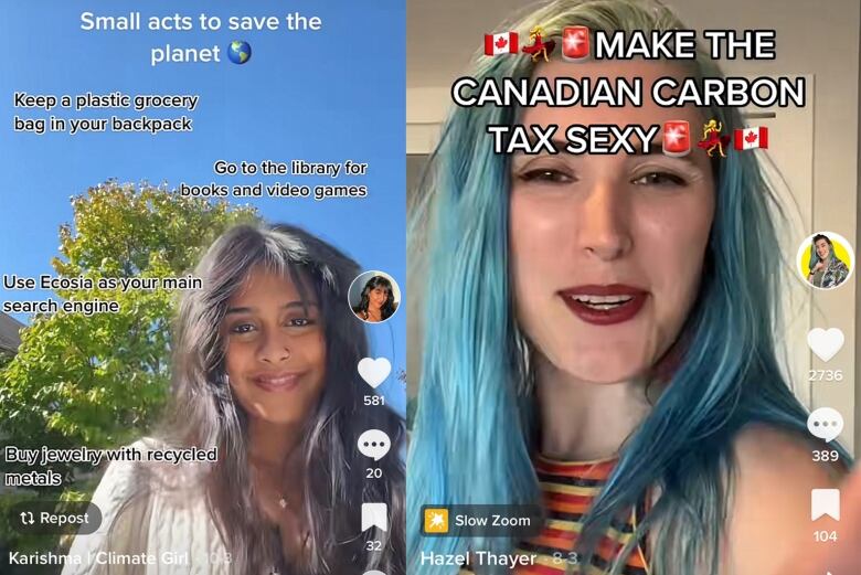 Karishma Porwal and Hazel Thayer are Canadian TikTok creators