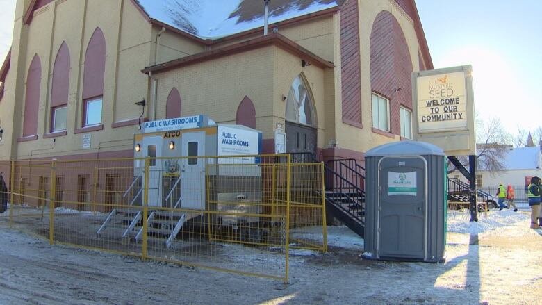  An agency run by the Mustard Seed on 96th Street in Edmonton has a sign that reads 