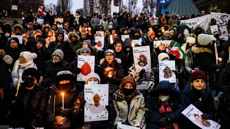 Victims families of flight ps752 protesting