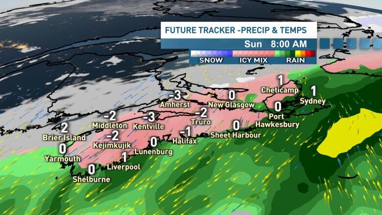 There is the potential for freezing rain Saturday night and Sunday