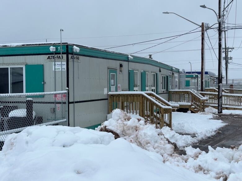 Mobile housing units at Park Street in Charlottetown.