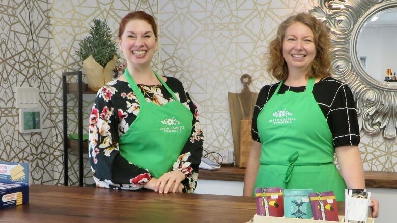 Founder and CEO of Green Goddess Fromagerie, Morgan Mitchell (right), with Daniella Gemin who is in charge of product development. Mitchell said that she's already paying about $200 a month to have waste removed.