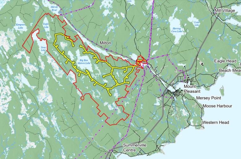 A map shows the proposed location of the wind farm