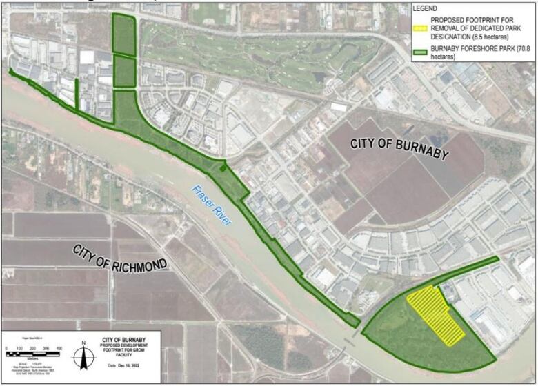 A map of Fraser Foreshore Park