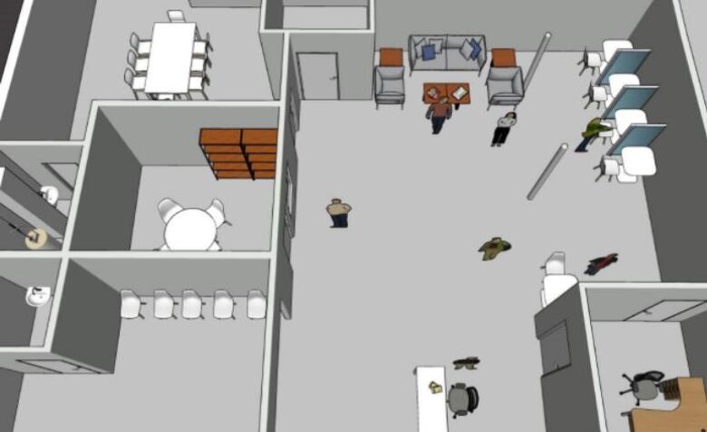 A render of what the safe injection site will look like inside.