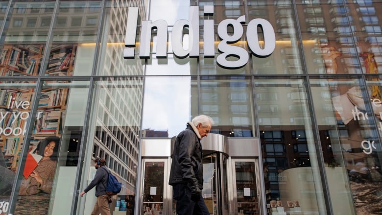 Pedestrians walk past an Indigo store in Torontos downtown Yorkville neighbourhood on March 1, 2023