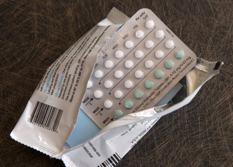 Package of birth control pills.