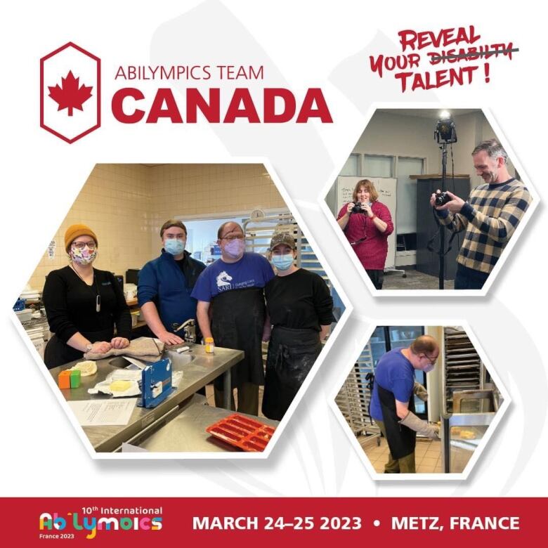 A collage showing members of the Canadian Abilympics team.