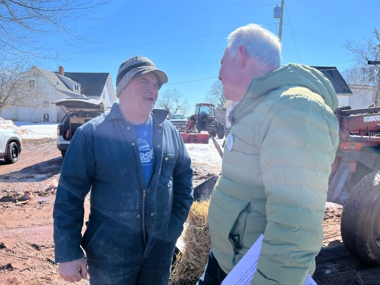 Green Leader Peter Bevan-Baker and Ranald MacFarlane, candidate for District 18 Rustico-Emerald.