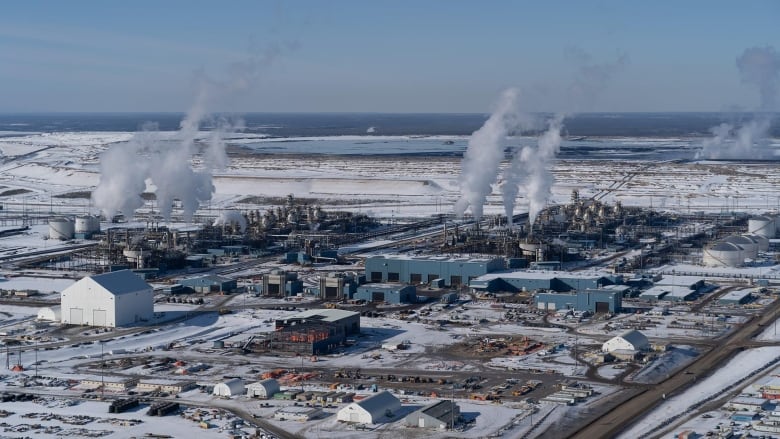 Wide view of the Kearl oil sands site in northern alberta. 