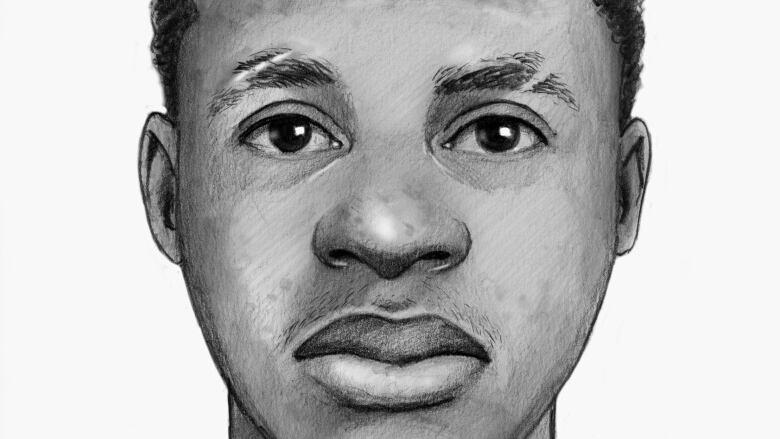 Composite sketch of a young black male. 