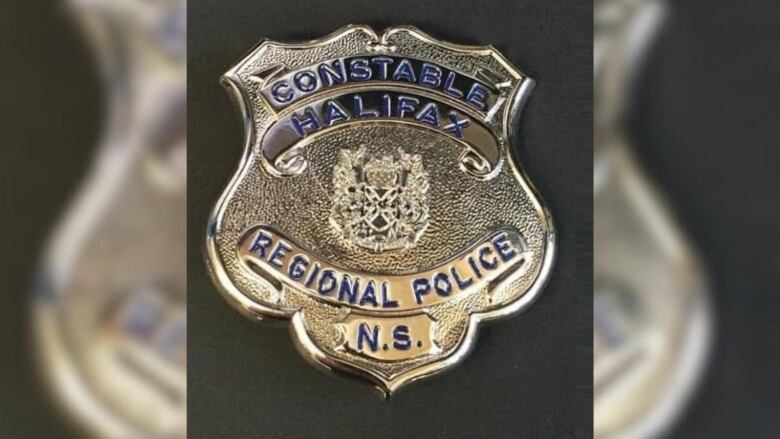 A silver police badge that readys Constable Halifax Regional Police N.S.