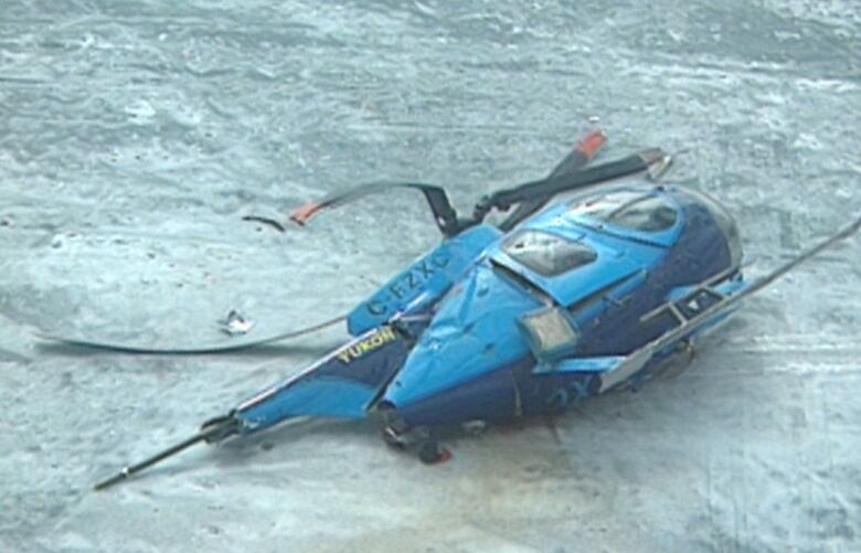 Helicopter crashed into ice Wasagamack First Nation on April 23, 1998. 