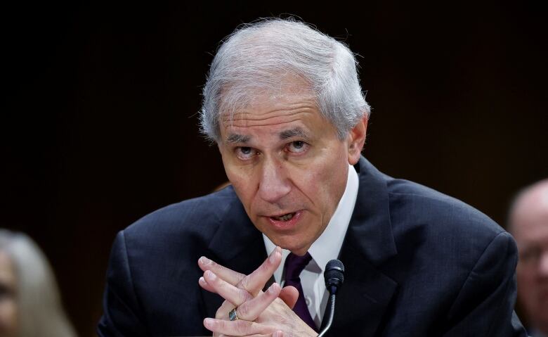 Martin Gruenberg, the chair of the U.S. Federal Deposit Insurance Corporation, testifies at a U.S. Senate committee hearing.