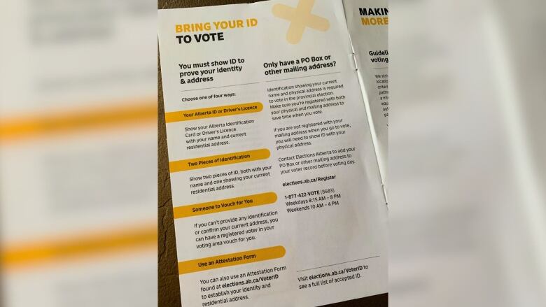 A page from an Elections Alberta guide on voting.