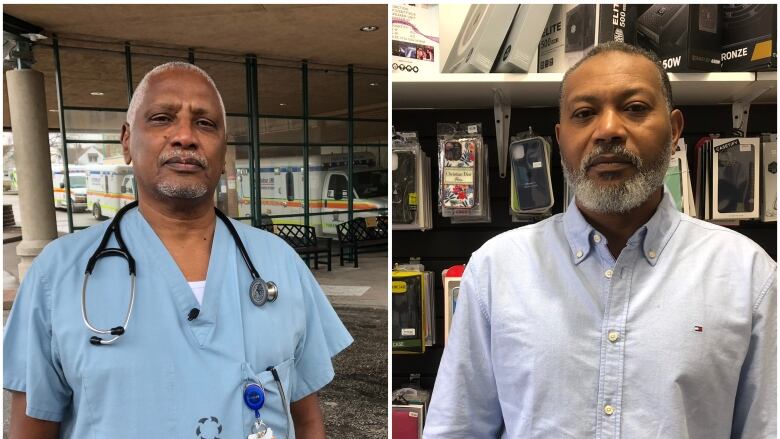 Dr. Abdelaziz Ahmed (left) and Mohamed Kodi are Sudanese Canadians living and working in Windsor. They both have family and friends in Sudan amidst the ongoing violence.