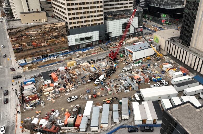 Eglinton Crosstown construction at Yonge & Eglinton on Dec. 2, 2022.