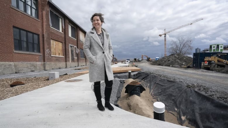 woman in construction area