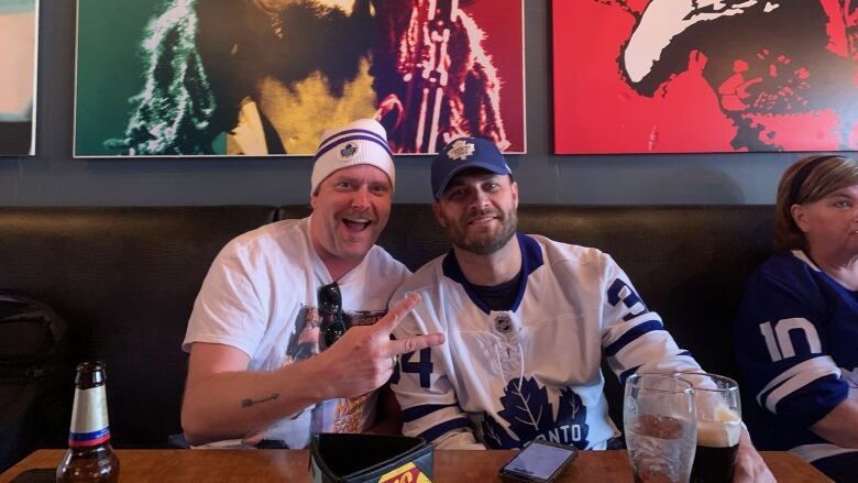 Photo of Toronto Maple Leafs fans at Vancouver's Regal Beagle.