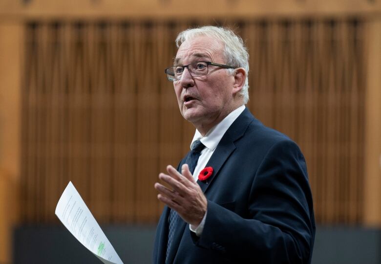 Emergency Preparedness Minister Bill Blair rises during Question Period on Oct. 31, 2022 in Ottawa.