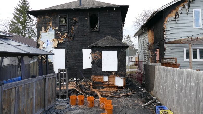 Two homes with significant fire damage.