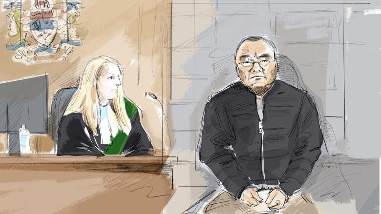 Kenneth Law appears in court in Brampton, Ont., Wednesday, May 3, 2023 in an artist's sketch.