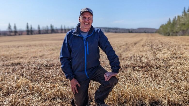 A man in a field 