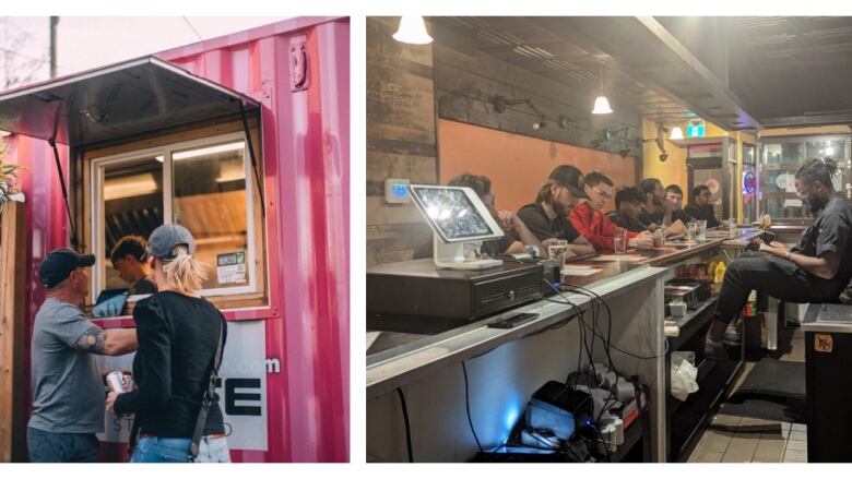 Frate Street Food and Cheap Noods in Windsor, Ont., are shown.