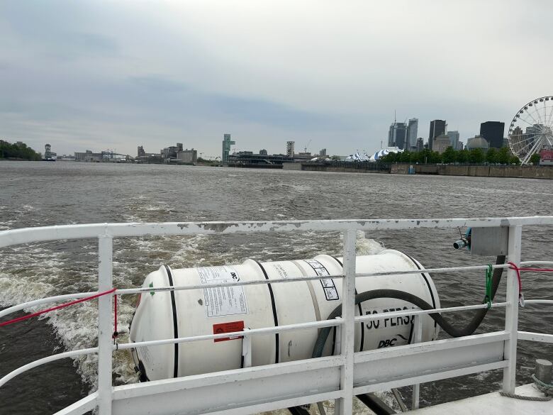 view of montreal from boat