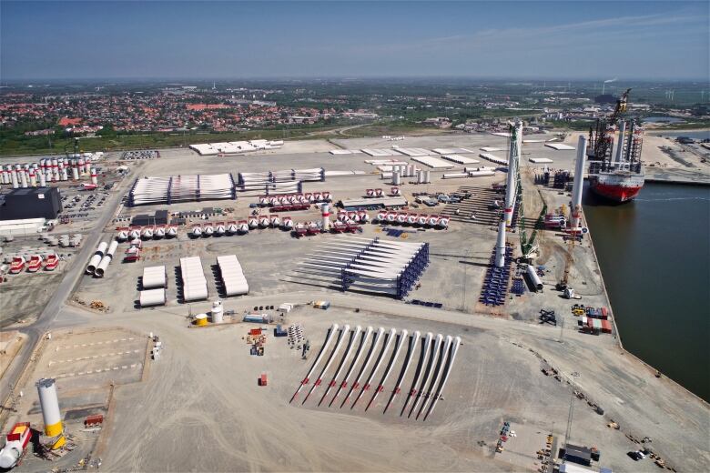 A bird's eye view of wind turbines