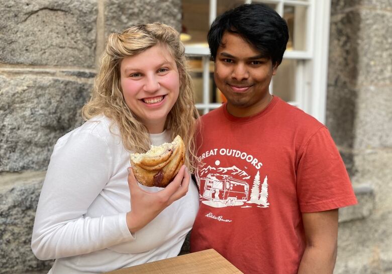 Leah Carruthers and Ehas Mallick at the Halifax Brewery Market