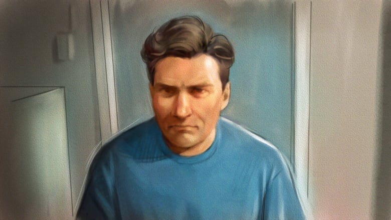 Convicted killer and serial rapist Paul Bernardo in a courtroom sketch from 2018.