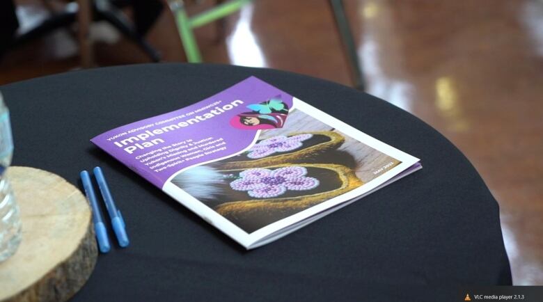 A book on a table