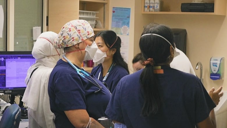 Nurses in a hospital.