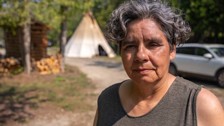 Denise Beeswax from Chippewas of the Thames First Nation in southwestern Ontario  hopes the MMIWG monument will give families strength.