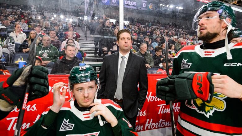 Halifax, Nova Scotia - Apr 30: QMJHL game between the Halifax Mooseheads and Sherbrooke Phoenix on April 30 2023 at the Scotiabank Center in Halifax, Nova Scotia. (Trevor MacMillan/Halifax Mooseheads)