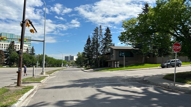 A city street is pictured.