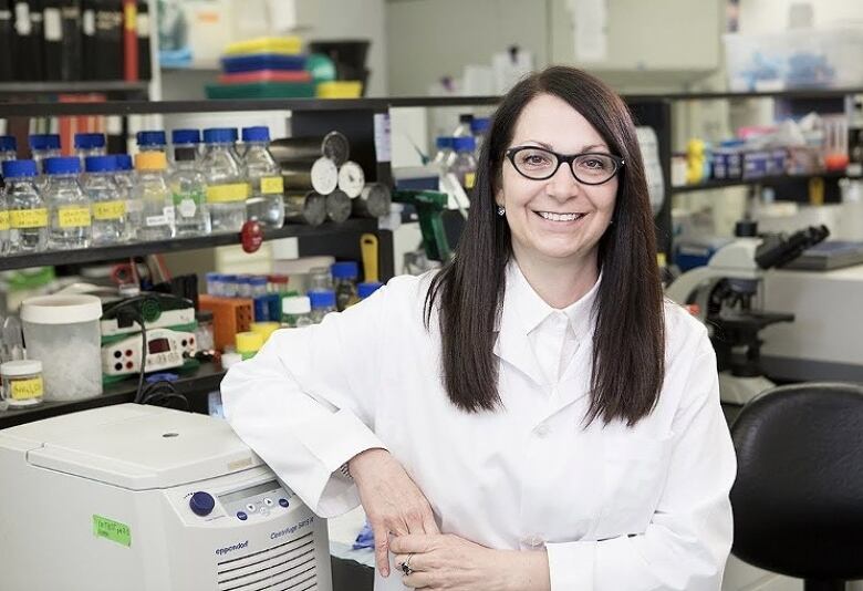 Dr. Paola Marignani in her lab at Dalhousie University 