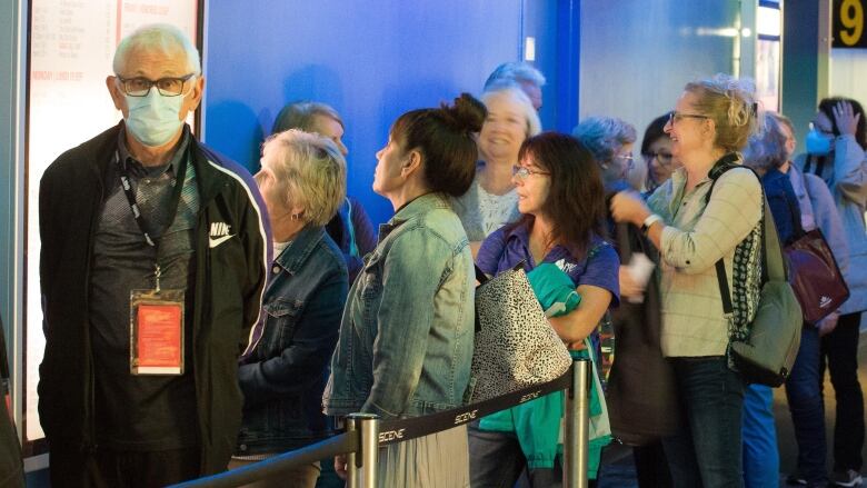 Audiences line up for a movie screening at SilverCity Sudbury as part of the 34th Cinfest Sudbury International Film Festival in 2022.