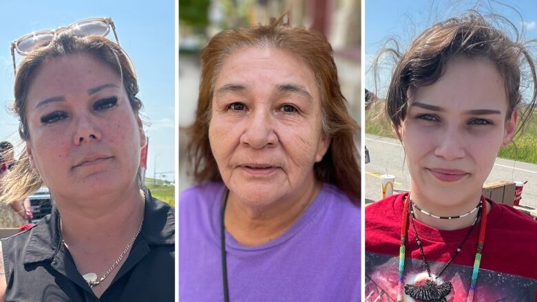 Photos of three women.