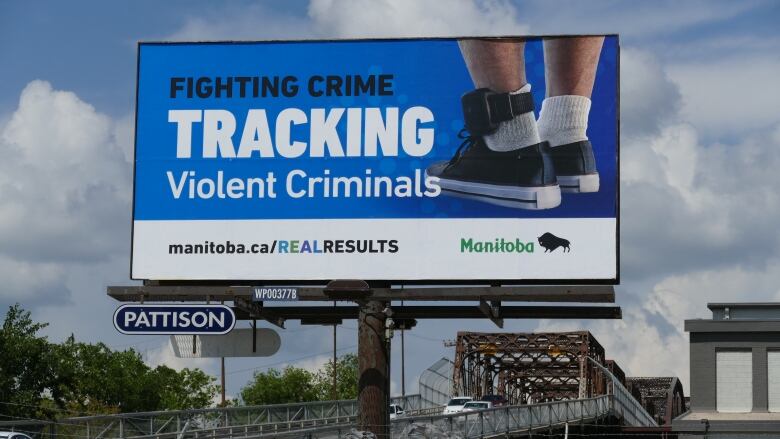 The province spent public money on this ad campaign which features an electronic monitoring device. No such devices have been in use in Manitoba since 2017. 