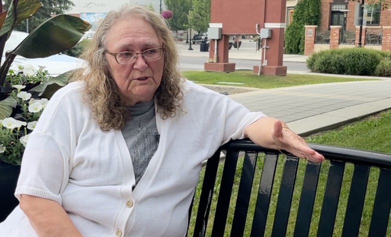 Laura Brankovich is pictured outside town hall in High River, Alta.