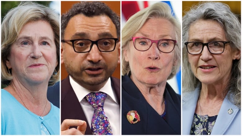 Headshots of four Liberal MPs who aren't seeking re-election.