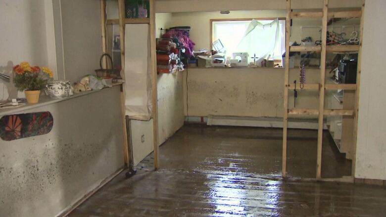 A flooded basement in Nova Scotia.