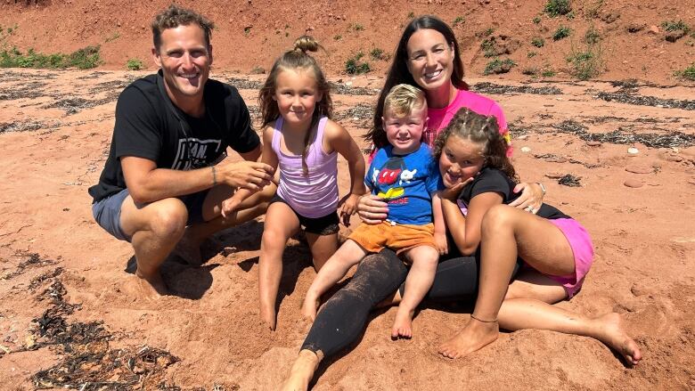 Family on a beach