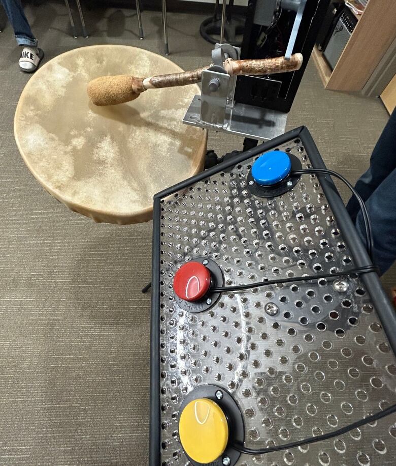 The drum designed by UPEI engineering students.