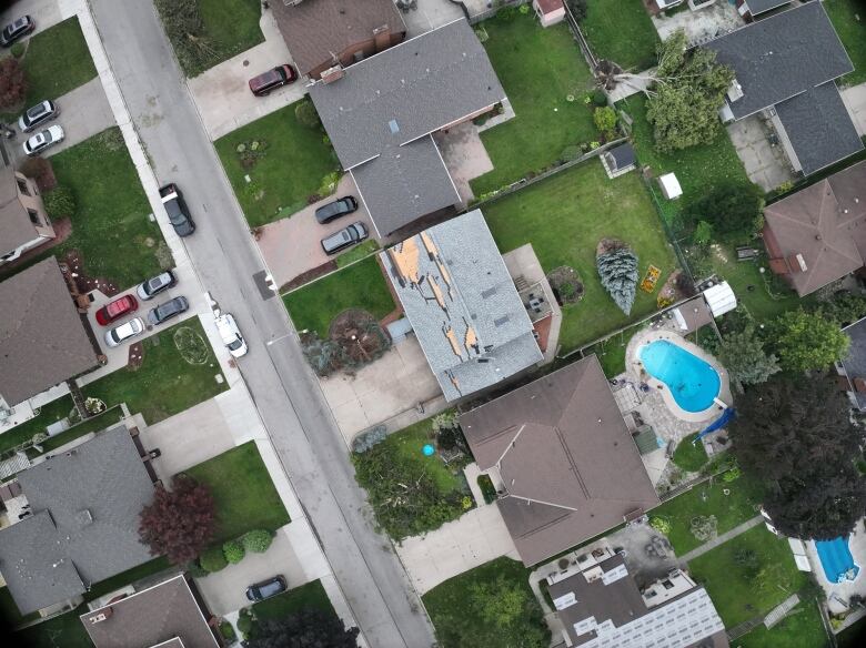 Drone footage shows damage to Northway Avenue homes in Windsor, Ont. from an Aug. 24, 2023 tornado.