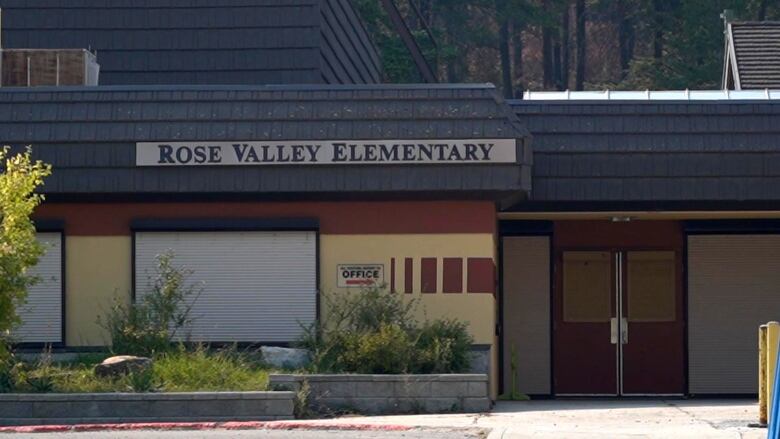 A school building with a sign that says 'Rose Valley Elementary.'